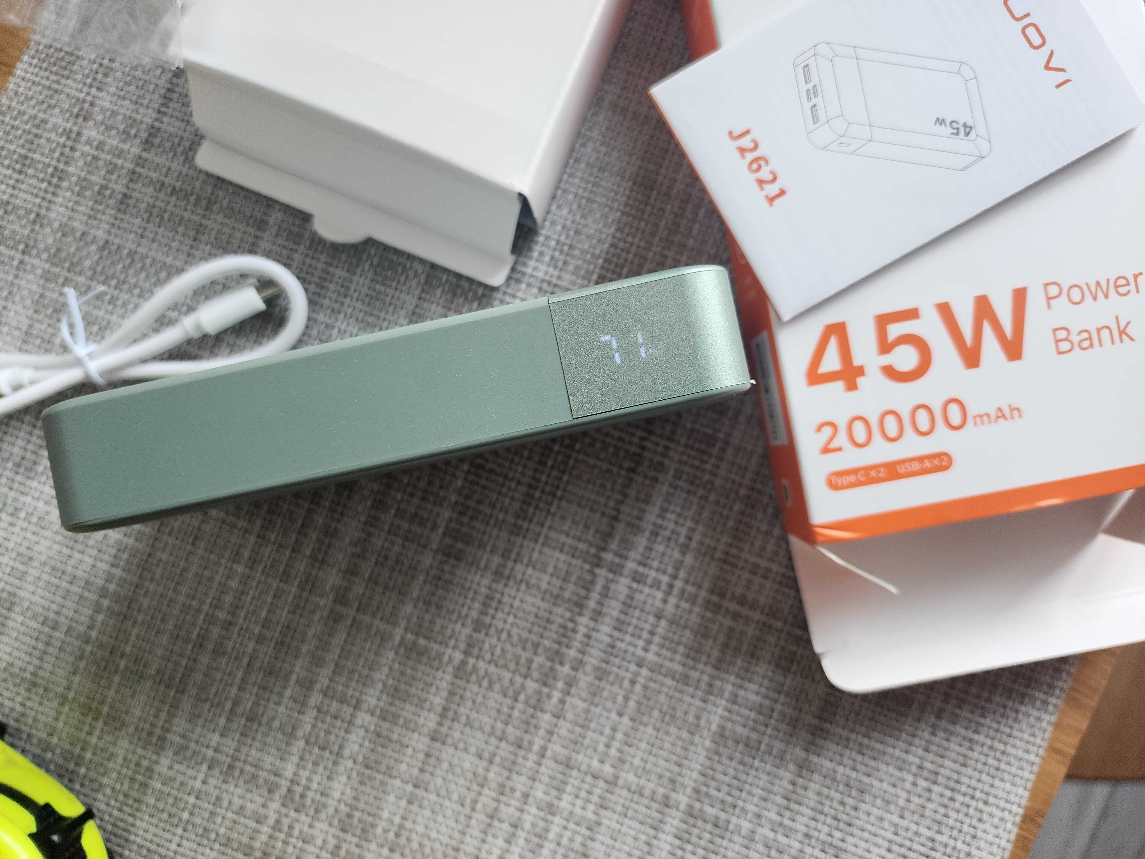 J2621 PowerBank 20000mAh 45W Power Bank,PD 3.0 QC 4.0 Fast Charging