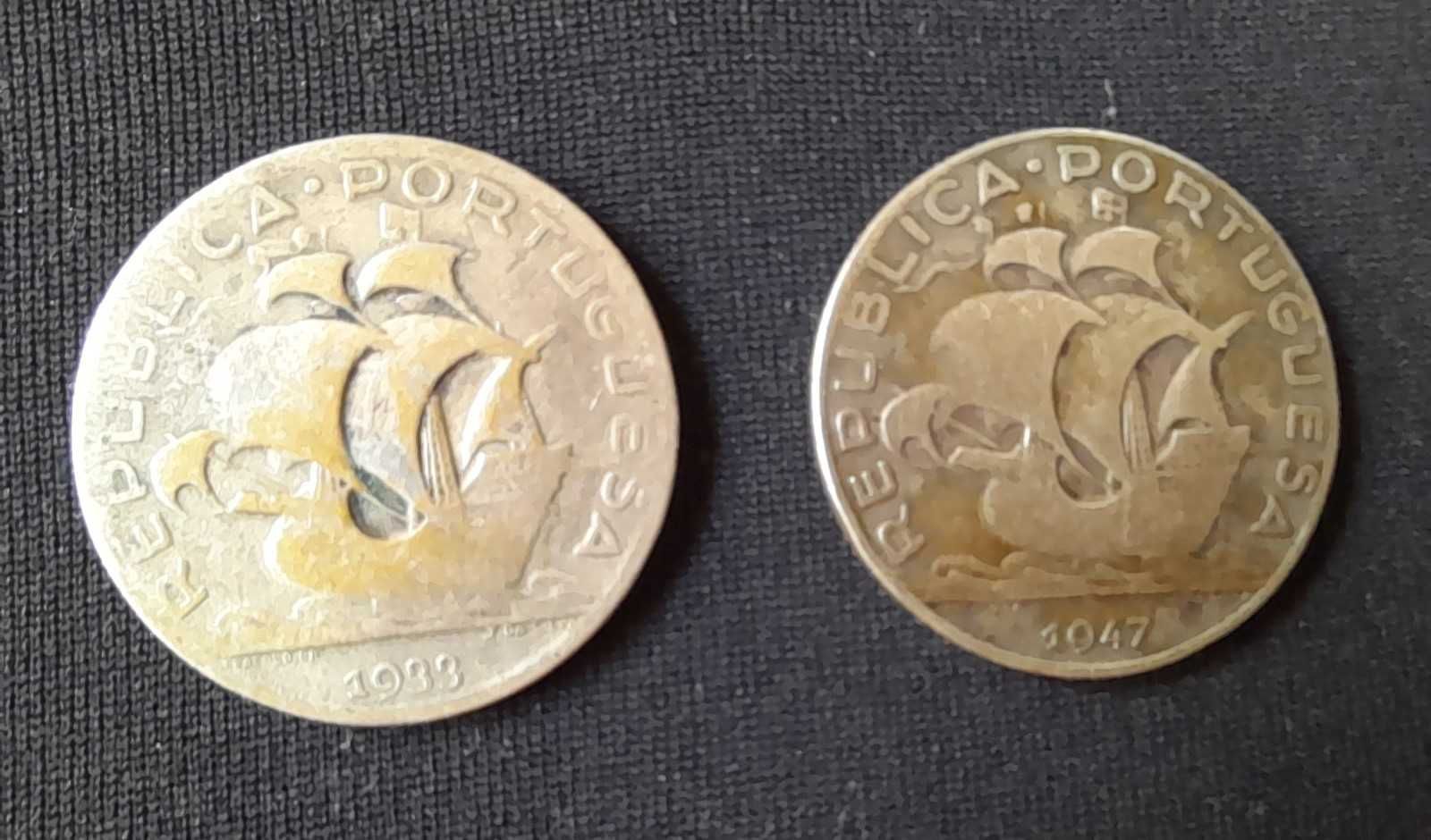 Moedas de Portugal - 2$50 - 1943/44/46/51 - 5$00- 1933