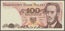 Polska 100 złotych 1988 - Ludwik Waryński - NN - stan bankowy UNC