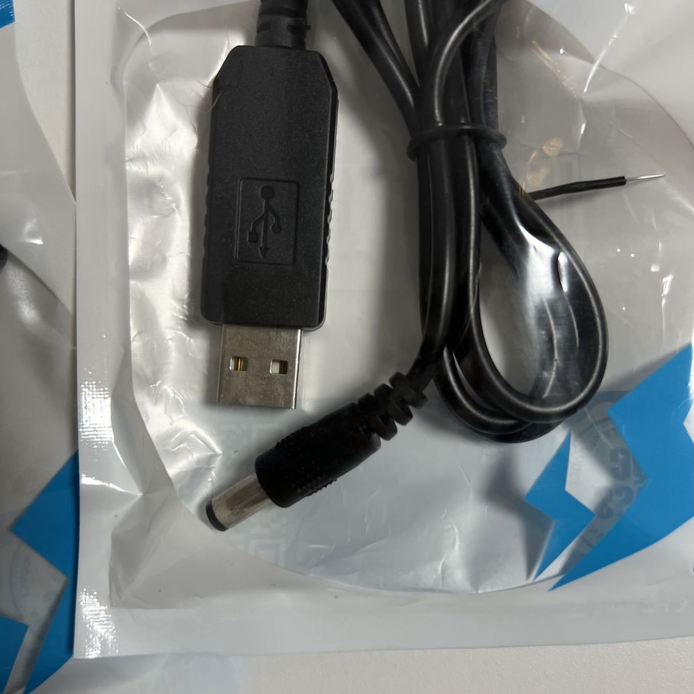 Шнур кабель адаптер для роутера з USB на 9V і 12V