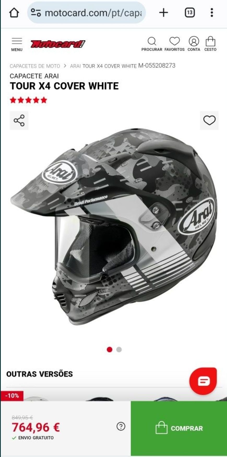 Capacete Arai Tour-X4 Cover - Tam XL