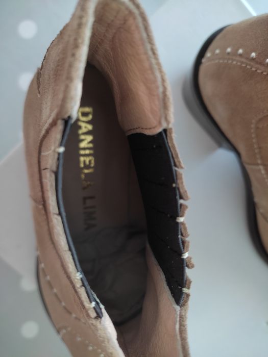 Botins camurça Taupe NOVOS