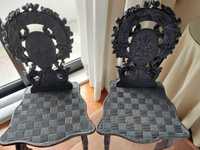 Cadeiras estilo flamengo , muito confortáveis e decorativas