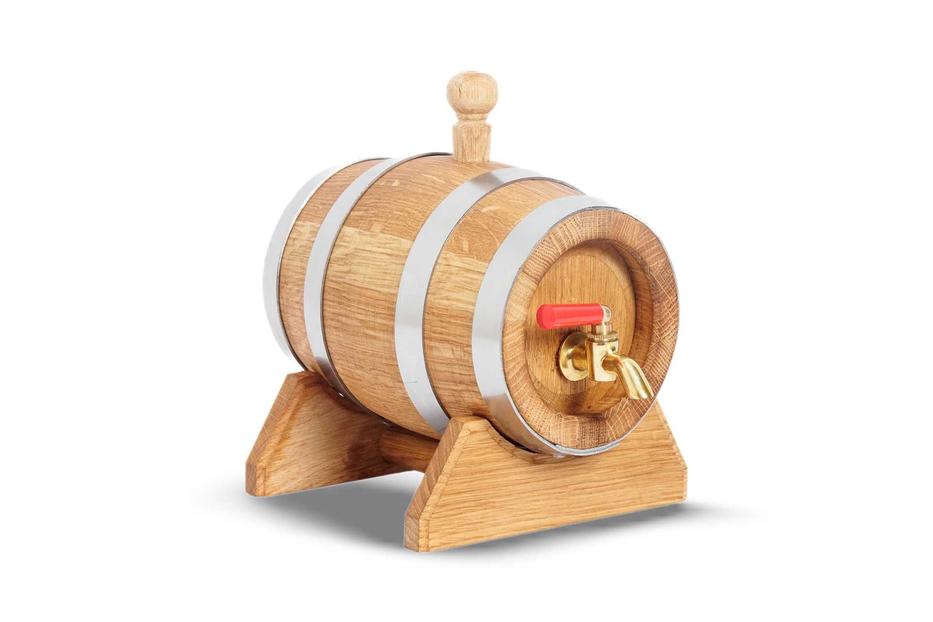 Dębowa beczka 1L na whisky bimber wino nalewki prezent (Atest PZH)