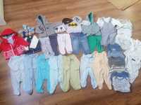 Zestaw ubrań paka ubrań dla niemowlaka chłopca 68 kurtki