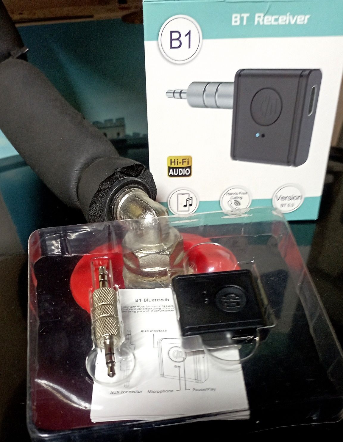 Bluetooth AUDIO 3,5mm ,bezprzewodowy transmiter muzyki MP3 do aut itp.