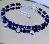 Bransoletka ze srebra S925 z naturalnym lapis lazuli