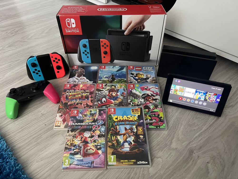 Nintendo Switch+8 Jogos (v1)