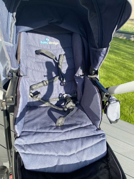Wózek BABY DESIGN HUSKY 2w1 dodatki + ew. fotelik z adapt (za dopłatą)
