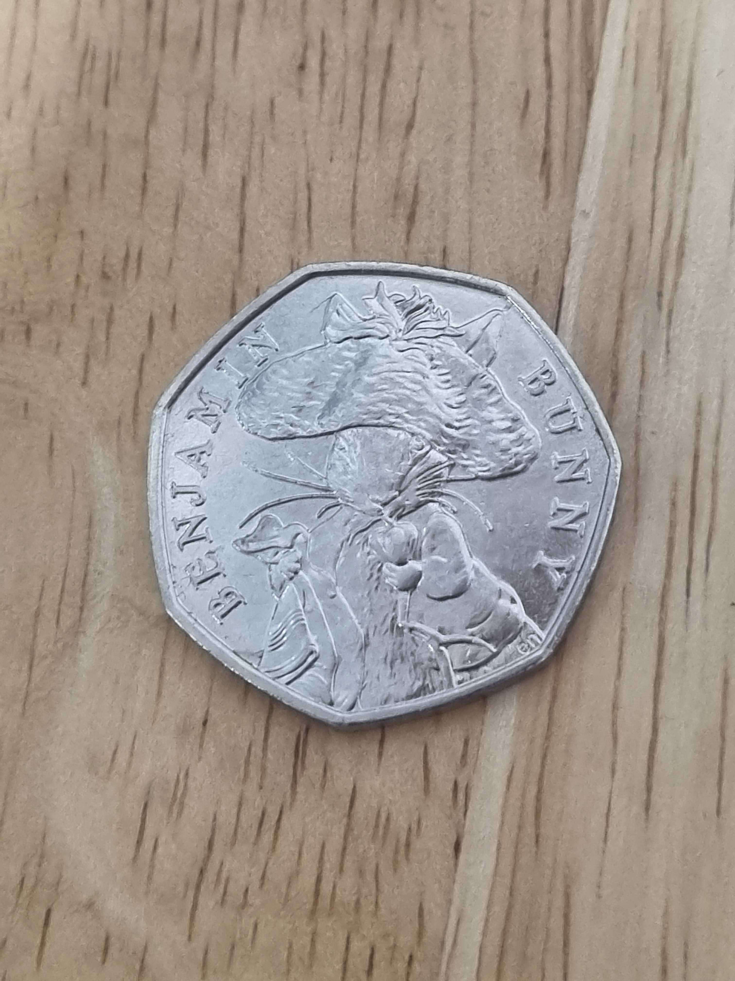 Монета Великобританії 50p Benjamin Bunny