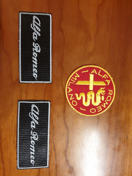 Emblema tecido bordado Alfa Romeo