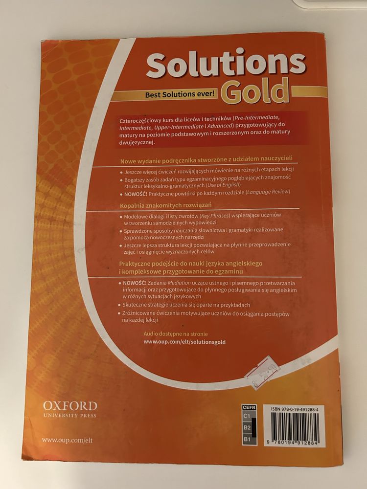 Podręcznik Solutions gold Upper-Intermediate
