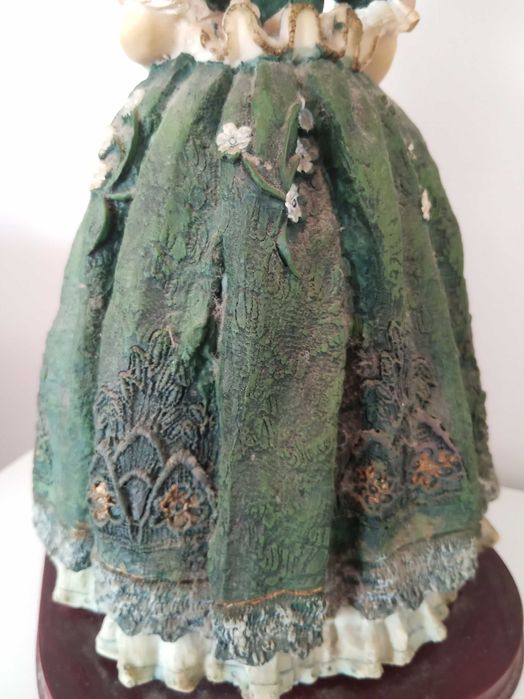 Figura resina Era Vitoriana Dama Antiga vintage 35cm, 1450g