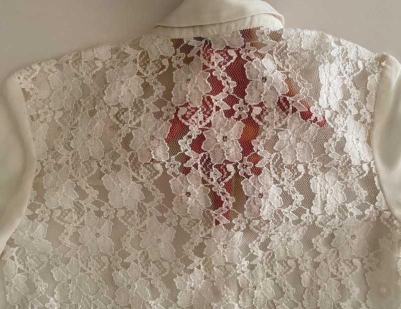 Blusa com renda da zara