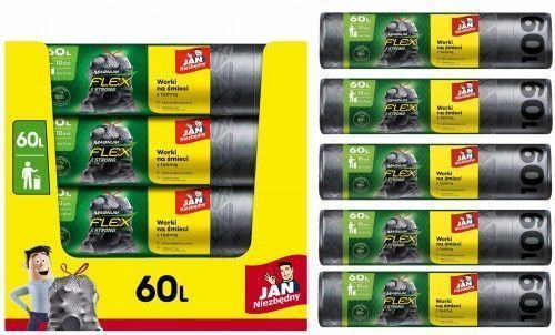 Jan Niezbędny Worki Ld Magnum Flex Taśma 60L 10Szt. - 5 Op.