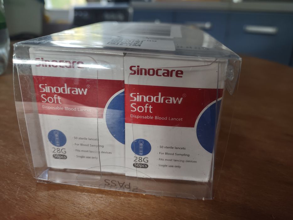 300 szt Lancety do nakłuwacza Sinocare Sinodraw Soft exp. 2029