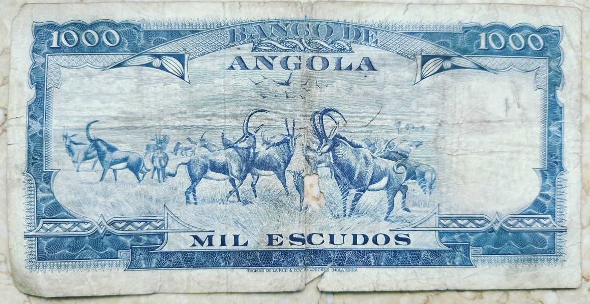 Nota de 1000 escudos Angola 1962