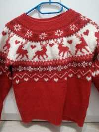 Sweter świąteczny dla dziewczynki 134