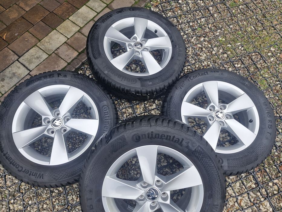 Koła zimowe Oryginalne Skoda Fabia 15" 5x100 Continental 185/65