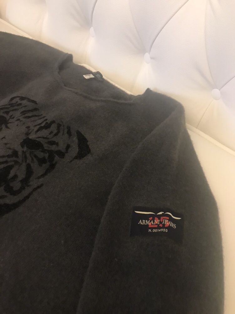 ARMANI wełniany sweter męski r. L