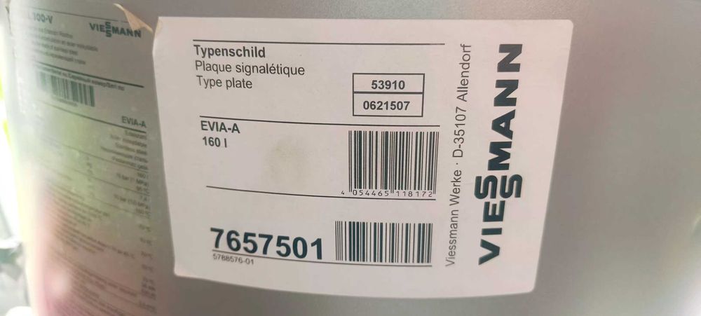 Bojler zbiornik na ciepłą wodę 160l Viessmann