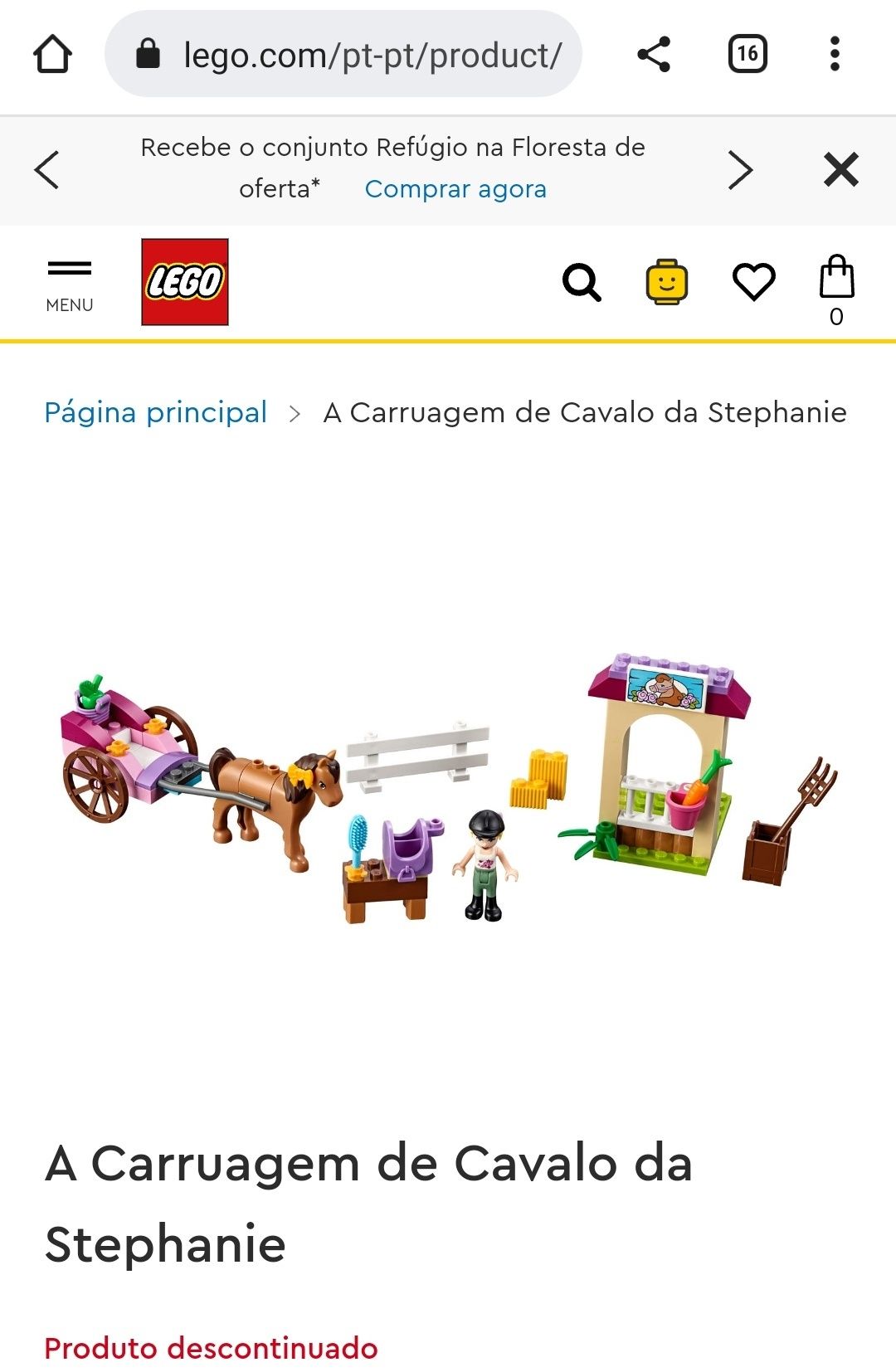 Lego Friends 10726 - Carruagem Cavalo da Stephanie