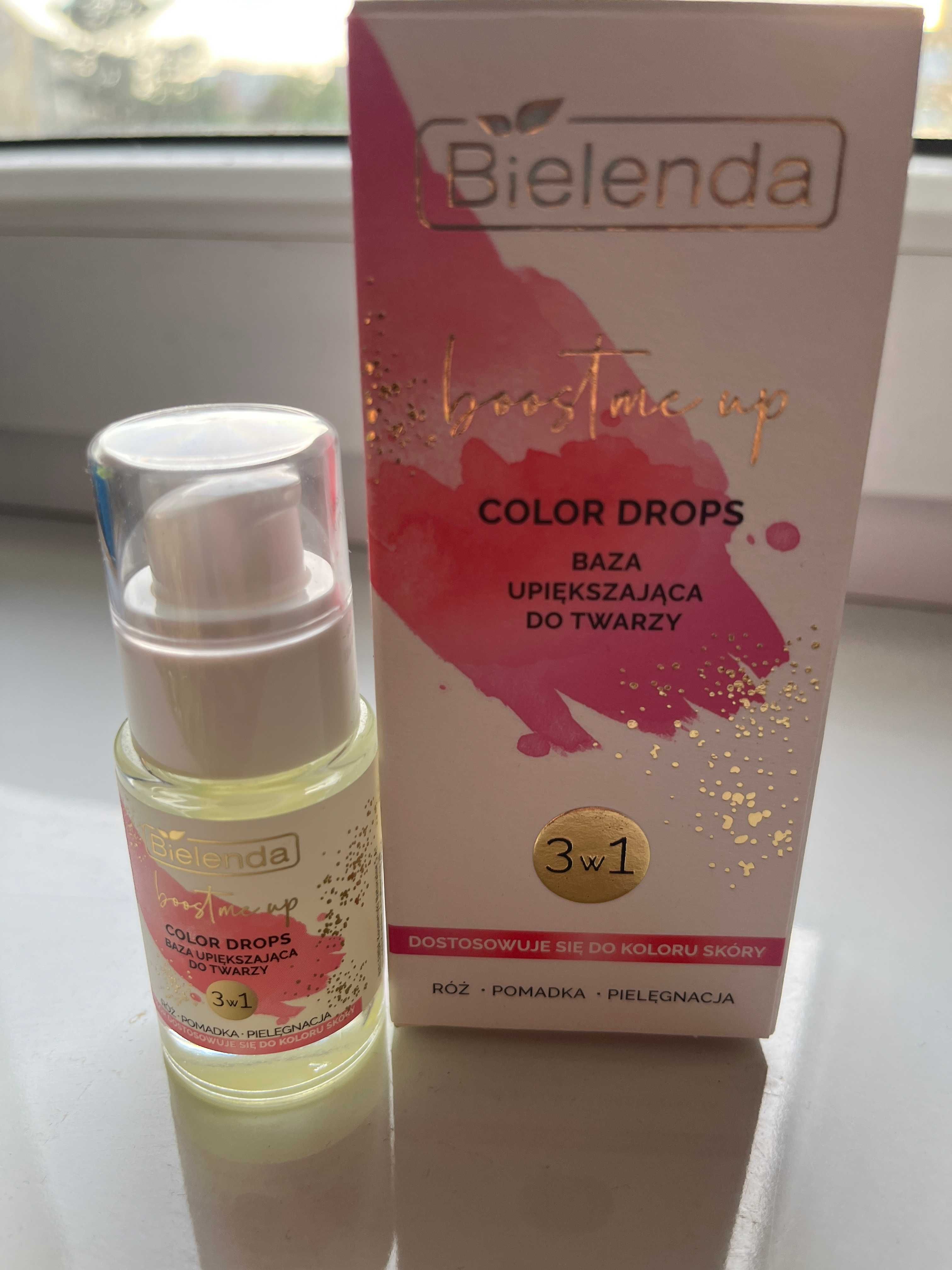 BIELENDA Boost Me Up Color Drops baza 3w1, róż, pomadka, pielęgnacja