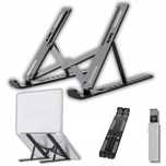PODSTAWKA POD LAPTOPA Aluminiowa Regulowana Czarna Stojak na biurko