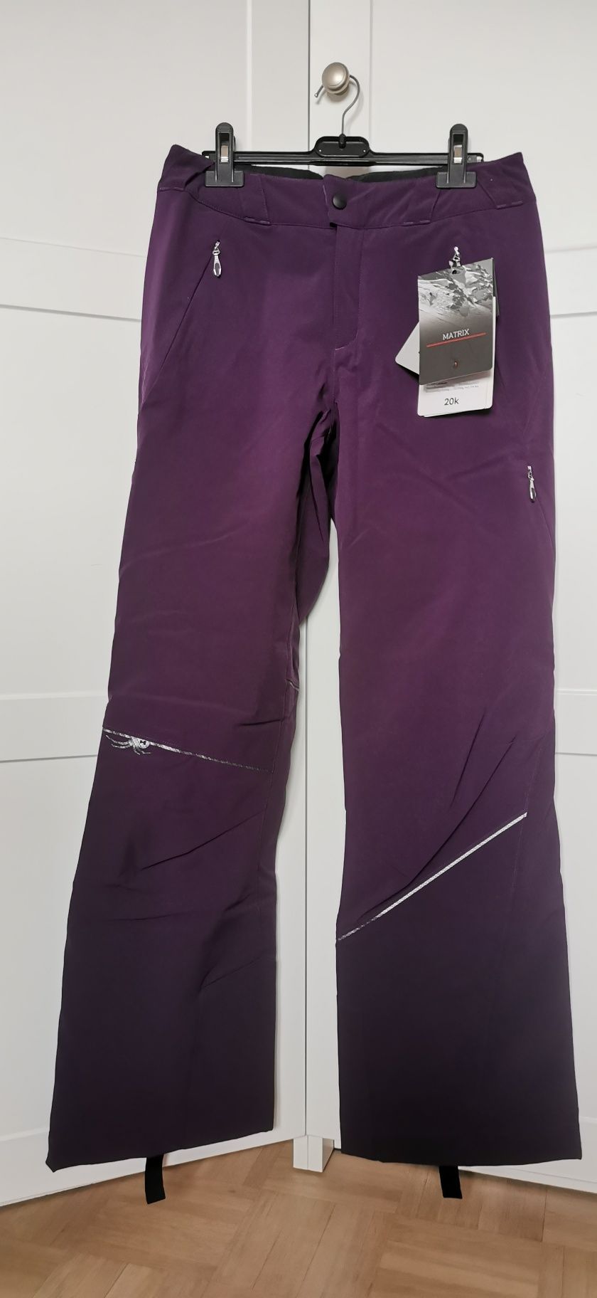 Spodnie narciarskie Spyder damskie śliwkowe fioletowe 36 S nowe