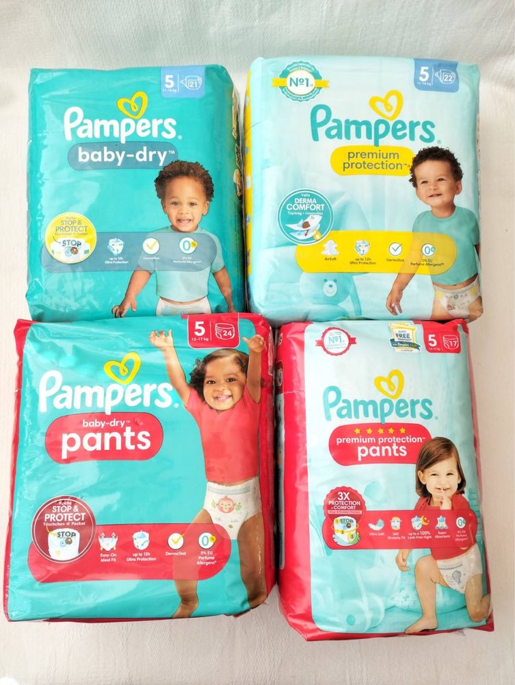 Pampers підгузники та трусики №4 та №5