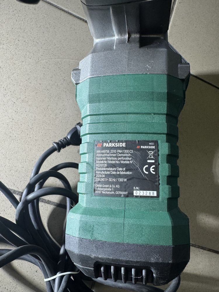 Відбійний молоток електричний із SDS-max Parkside PAH 1300 C3,1300 Вт