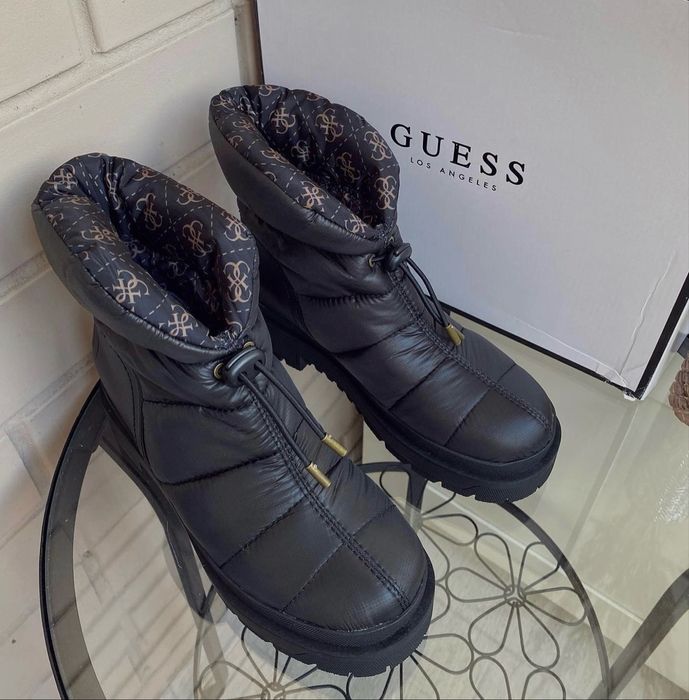 Жіночі теплі черевики дутіки Guess оригінал 39 та 40 розмір
