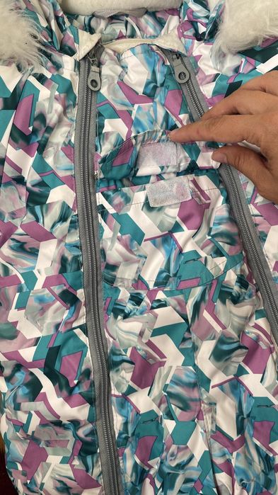 Зимовий комбінезон на овчині + утеплювач 74-80 розмір 6-9 міс