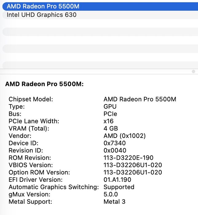 MacBook Pro 16 2019 I9 32GB 1TB Radeon 5500