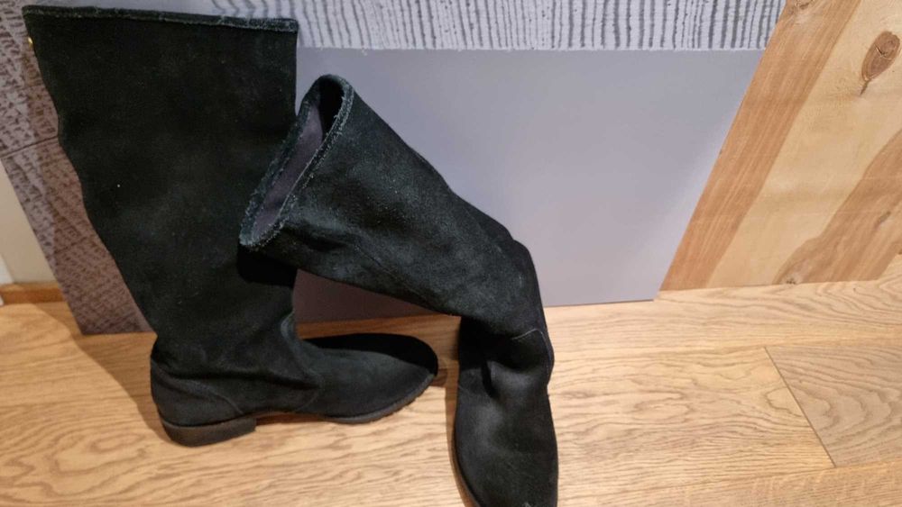 Сапоги замшевые DIESEL, размер 38, чорные