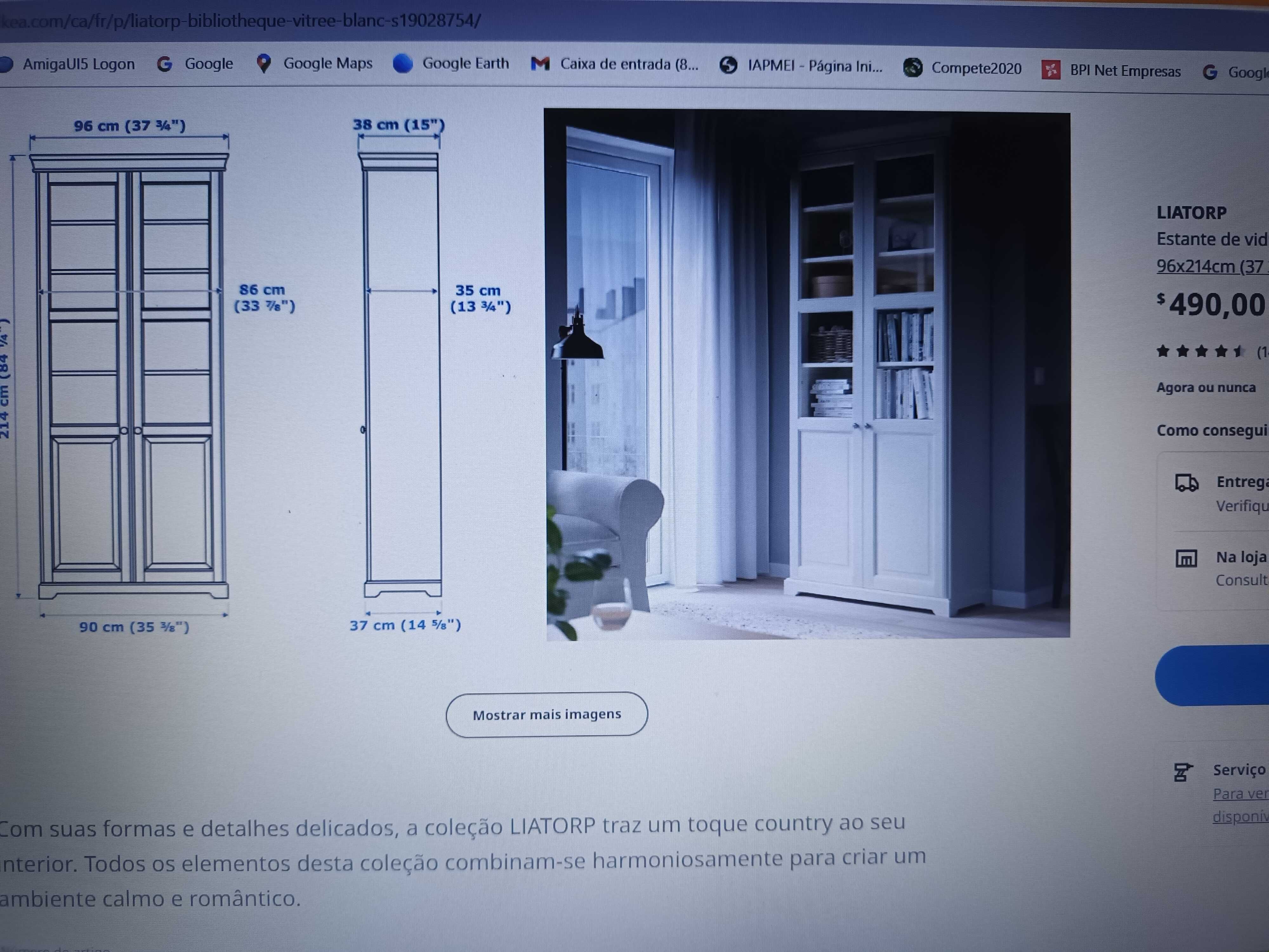 Estantes Liatorp (IKEA), uma delas com portas baixas opacas