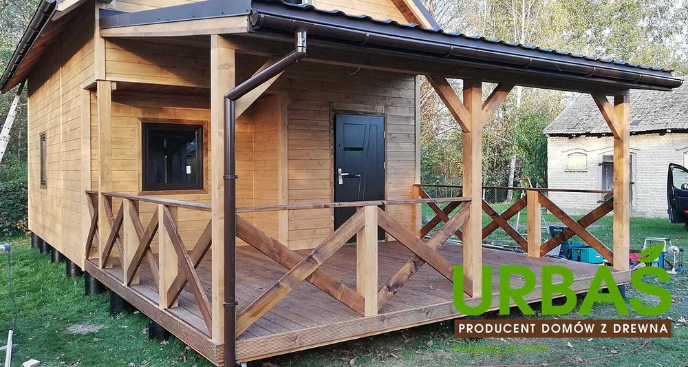 Dom drewniany całoroczny 5 x 7 m - PRODUCENT ! Montaż !