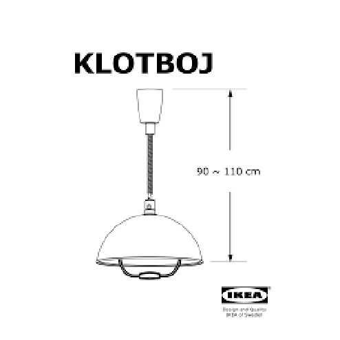Candeeiro suspenso extensível IKEA KLOTBOJ NOVO!
