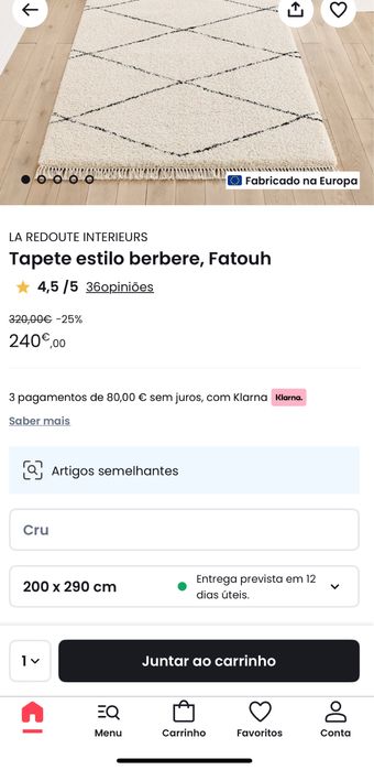 Taoete estilo Berbere La Redoute - 2 x 2.9m