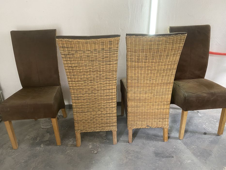 4 Krzesla do kuchni lub jadalni ratanowe wolfmöbel