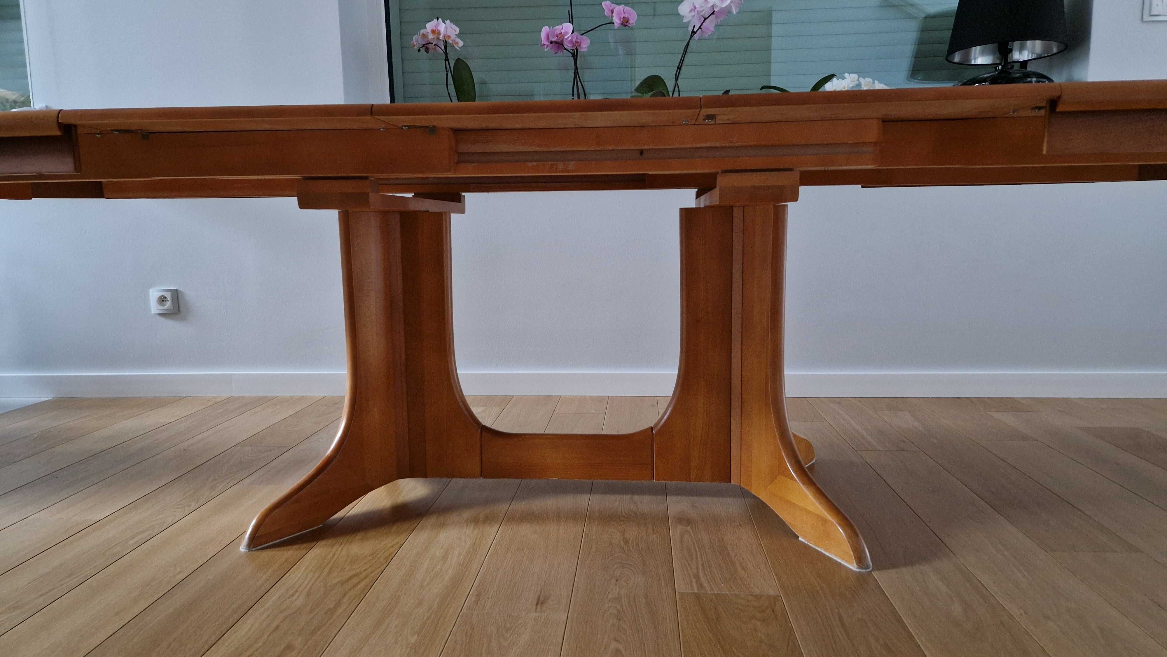 Zestaw stół drewniany dąb rozkładany + 6 krzeseł Swarzedz
