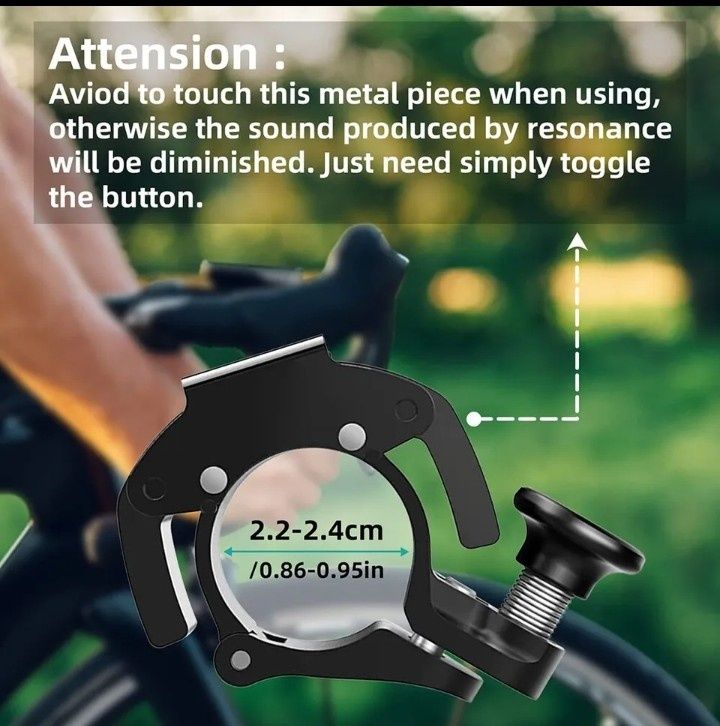Звонок невидимка металл для самоката велосипеда