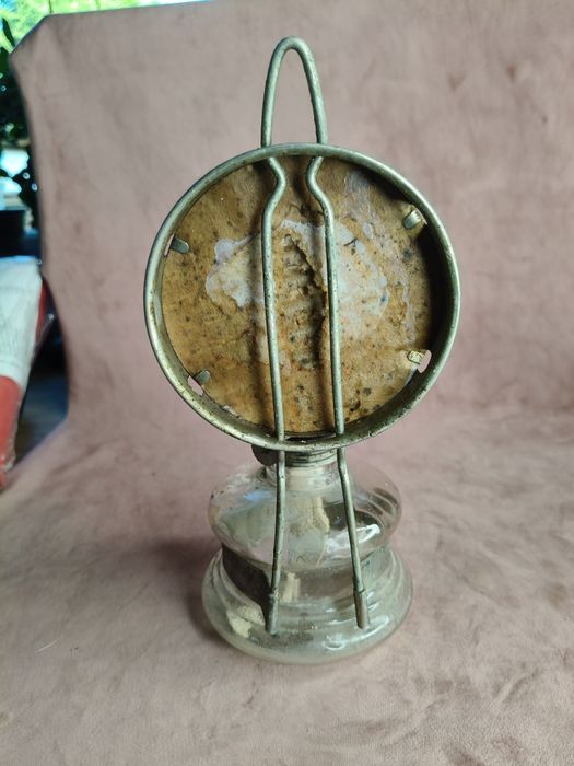 Stara szklana podstawa do lampy naftowej 144