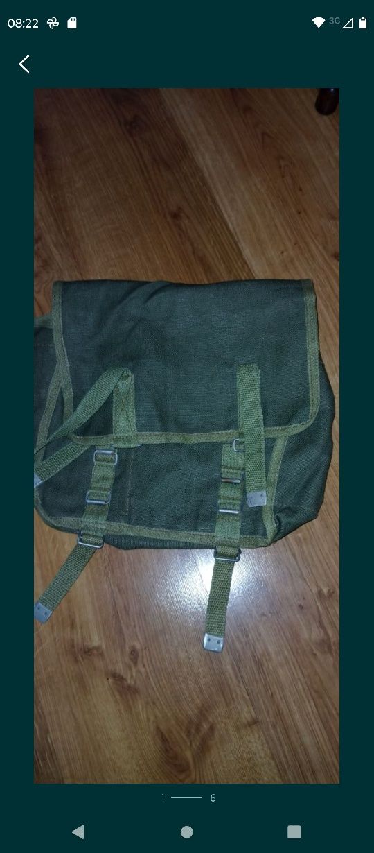 Vintage , militaria torba wojskowa na wyposażenie, kostka