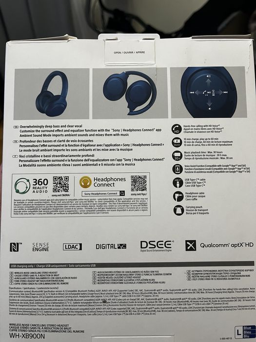 Słuchawki Sony WX-XB900N Jak nowe