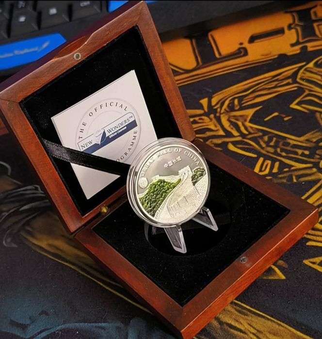 500 Тогрог Велика Китайська стіна! СРІБЛО. Сертифікат. 2008р.