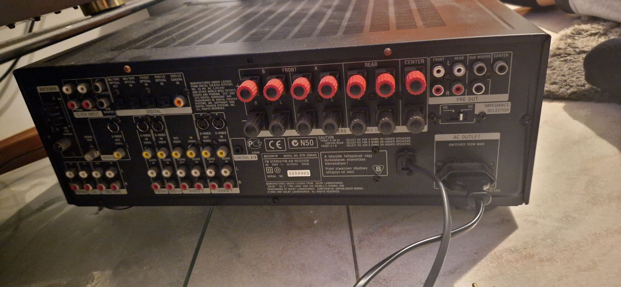 amplificador sony str DB840
