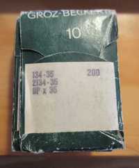 Agulhas industriais Groz-Beckert 120/19, 200/25, 200, NOVAS (Packs 10)