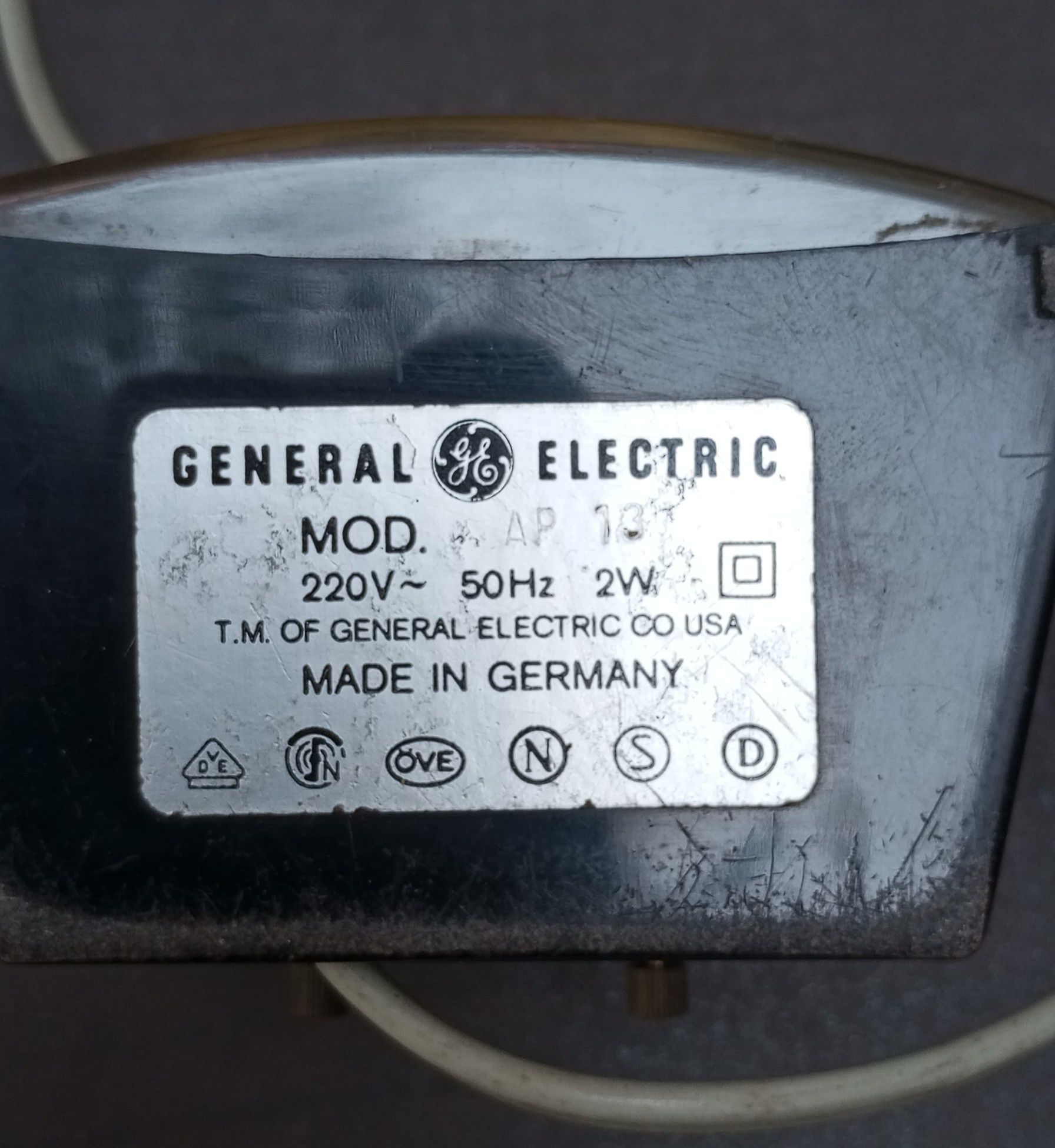 Relógio despertador General Electric anos 60