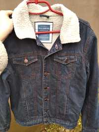 куртка джинсова з утепленням Pull&Bear